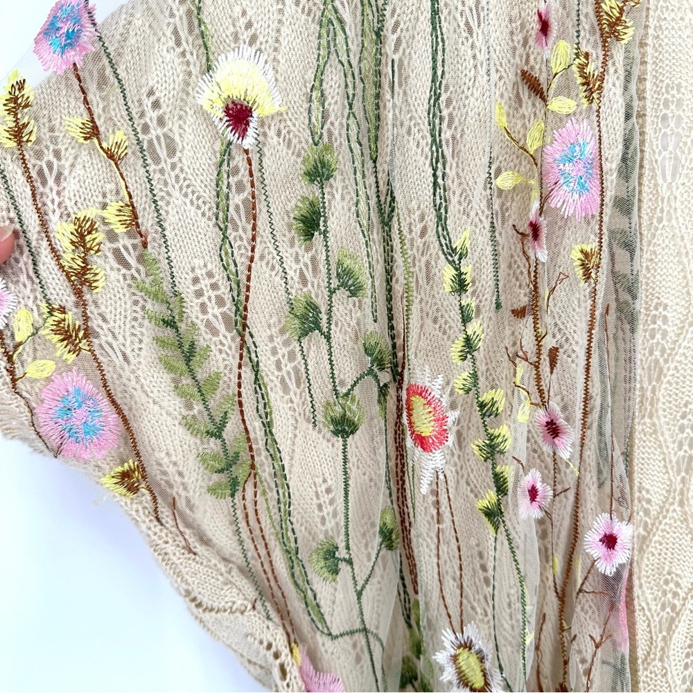 Mesh and Lace Floral Cardigan - Picture 4 of 8